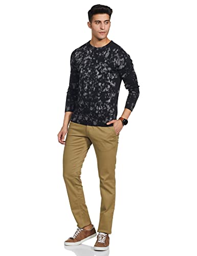 Image of Spykar Men's Cotton Blend Hooded Neck Sweatshirt