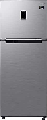Image of Samsung 363 L, 3 Star, Convertible 5-in-1, Digital Inverter with Display, Frost Free Double Door Refrigerator (RT39C553ES8 /HL, Silver, Elegant Inox)