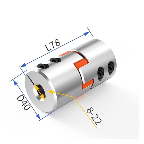 Acoplador de abrazadera flexible D40L78 con conector de codificación para motor CNC 2