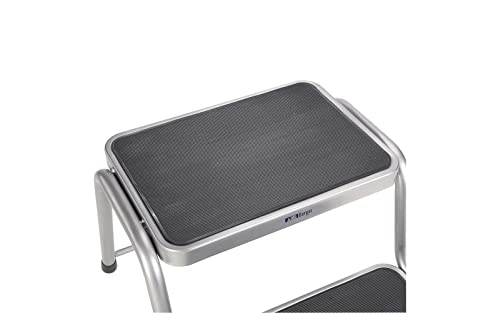 BERGER Wohnwagen Trittstufe aus Stahl | Bequeme Tritthöhe von 20 cm & 38 cm | Extra Rutschfester Auftritt | Belastbar bis 150 kg - Ideal für Wohnmobil & Caravan