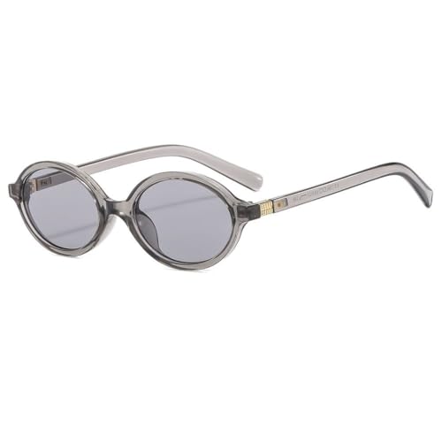 Lunettes de soleil ovales vintage femmes avec monture rétro fine