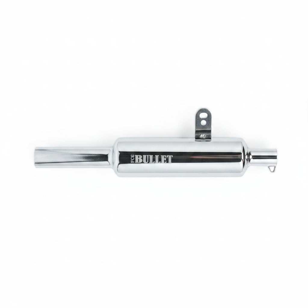 SILMAN K-INDORI Bullet Silencer for Bullet enfield Bullet and Meteor, Chrome Finish, Cylindrical, Universal Fit-image-26