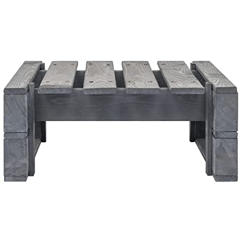Generico Ottomana da Giardino in Pallet in Legno Grigio,Grigio,11.2kg,44696