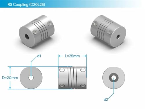 Accouplement flexible 6mm pour axe de machine CNC de salon