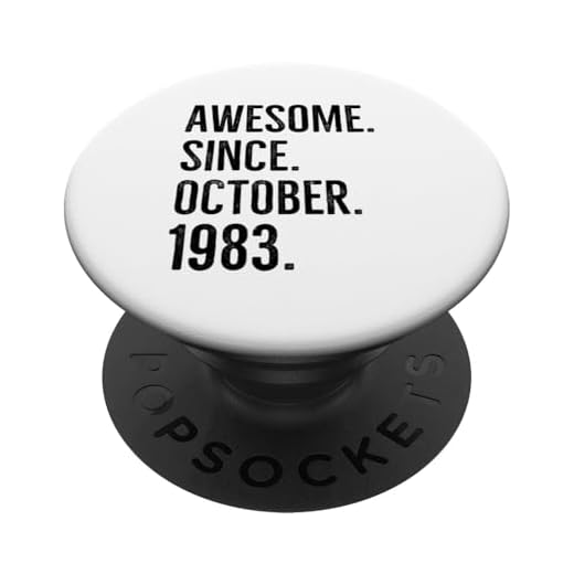 Impresionante desde octubre de 1983 Edad Cumpleaños Idea PopSockets PopGrip Intercambiable