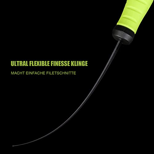 Seaknight Angelmesser 5\ 7\ 9\ Rasiermesser scharfe Edelstahlklinge Filetmesser Rutschfester Gummigriff inklusive Schutzscheide und Schärfer (7\)