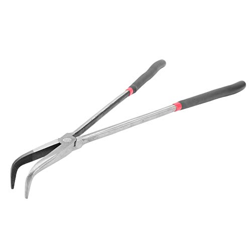 Spitzzange, 400 Mm/16 Zoll, Gebogene Spitzzange, Extra Langer Griff, 90 Grad Gebogen, Spitzzange, Abgewinkelte Backen, Spitzzange, Spitzzange