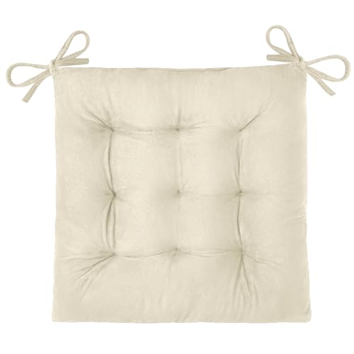 OVOV 1 Pack Chair Cushions for Dining Chairs 15.5"x15.5" Cream