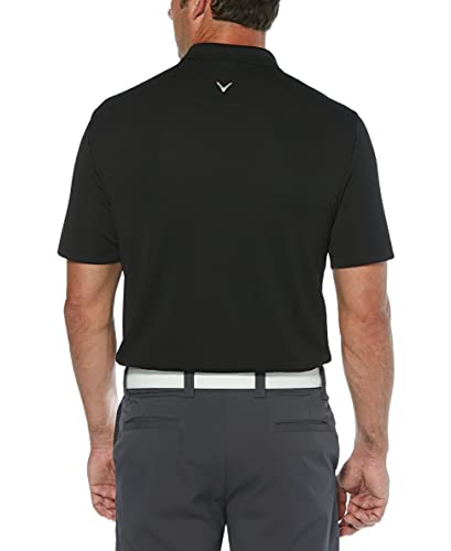 Callaway Men's Big & Tall Golf Performance Short Sleeve Polo Shirt, Black, XX-Large Tall, XXL Tall - Image 2