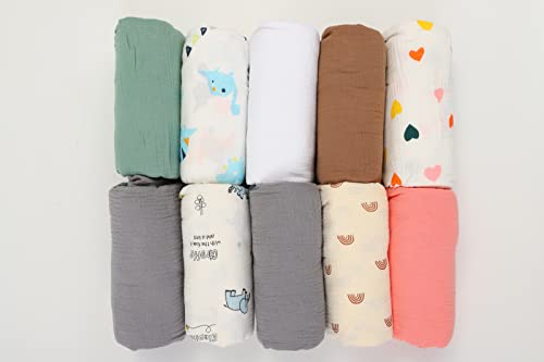 Muslin Bassinet Sheets 2 Pack Set For Baby Boy And Girl, 100% Muslin Cotton Fitted Sheet For Oval Hourglass And Rectangular Bassinet Mattress, Grey And White #TOP6