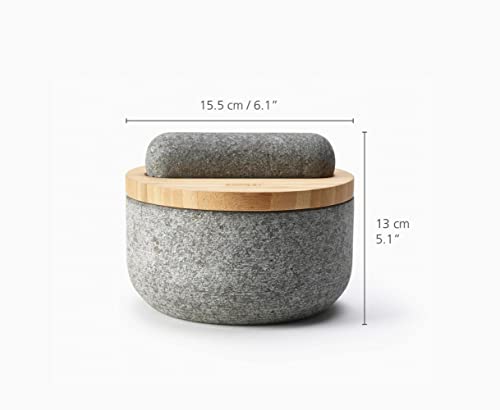 Joseph Joseph Dash™ Pestle & Mortar Set with Bamboo Lid,Gray