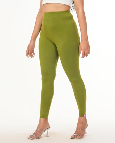 Image of Loveit Womens Solid Viscose Slim Fit Ankle Length Leggings