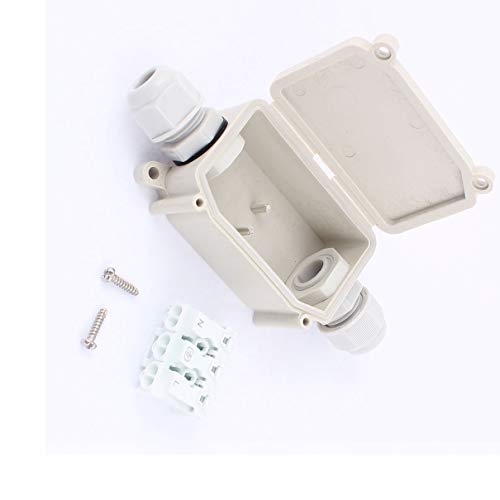 Caja de Conector Impermeable IP65 3 Vías PG9 Gris miniatura 2
