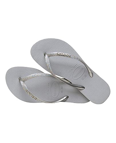 Havaianas Kids Slim Glitter Flip Flops - Spring and Summer Glitter Sandals for Kids - Ice Grey, 11/12C little kid4
