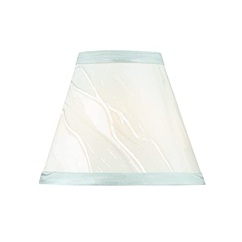 Image of Aspen Creative 51014-5, Empire Clip-On Chandelier Lamp Shade, Light Green, 3 inch Top x 6 inch Bottom x 5 inch Slant Height, Set of 5