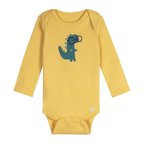 Image of Onesies Brand Unisex Baby 6-Pack Long Sleeve Bodysuits - Breathable Cotton One-Piece Outfits for Newborns & Infants