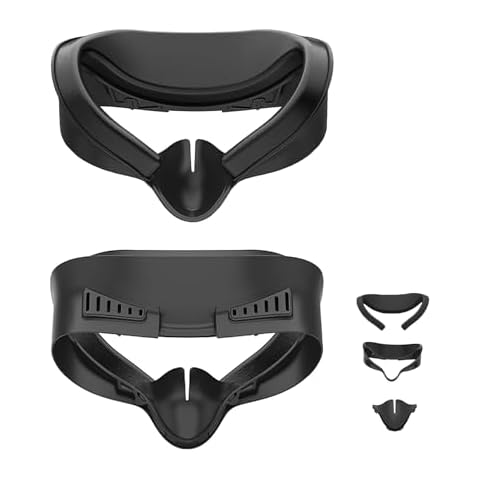 DTianSir VR Facial Interface for Meta Quest 3S,Removable Facial Interface Bracket,VR Accessories Set with Nose Pad,Foam Face Replacement Cover