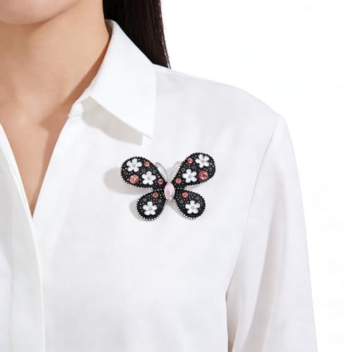 Image of Insect Animal Brooch Pin for Women Rhinestone Lapel Pins Vintage Brooches for Costume Accessories
