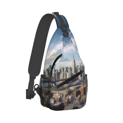 Bolsa cruzada para hombres negra para senderismo miniatura 2