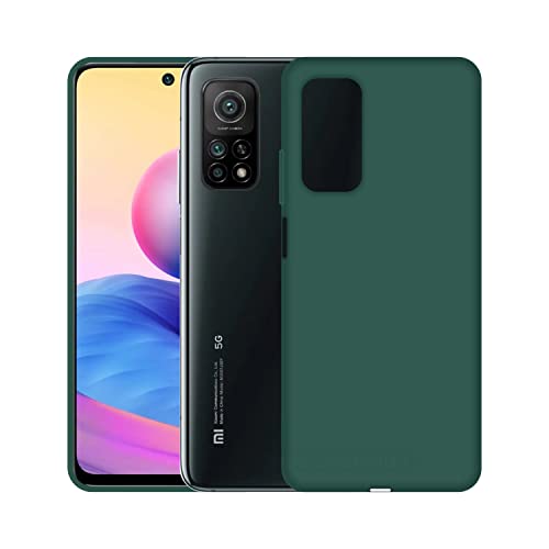 Image of Case Creation Liquid TPU Silicone Cover for Redmi 10T Soft Case,Anti-Dirty Slim Case Frosted Matte Cute Candy TPU Raised Bezel (Splash of Color) Back Case Cover for Xiaomi Redmi 10T -Lake Green