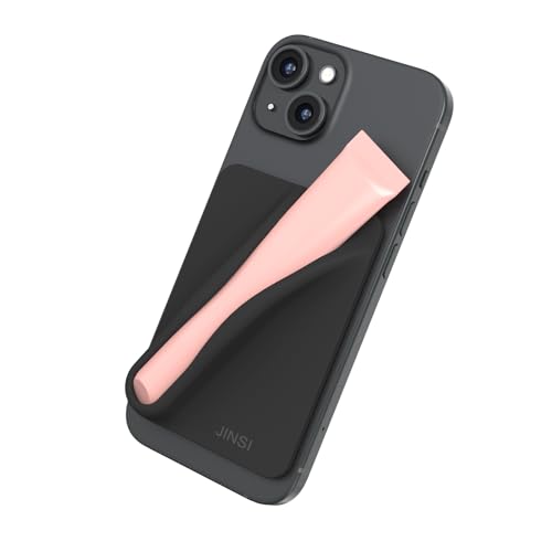 Lip Gloss Holder Phone Case, Secure Silicone Lipstick Lip Balm Holder of Cell Phone, Adhesive Stick On for Back, Compatible for iPhone Samsung Galaxy Moto and Android Smartphones, Black - image 1