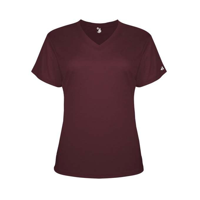 Badger Sports Tri-Blend Ladies' V-Neck Tee - L - MA