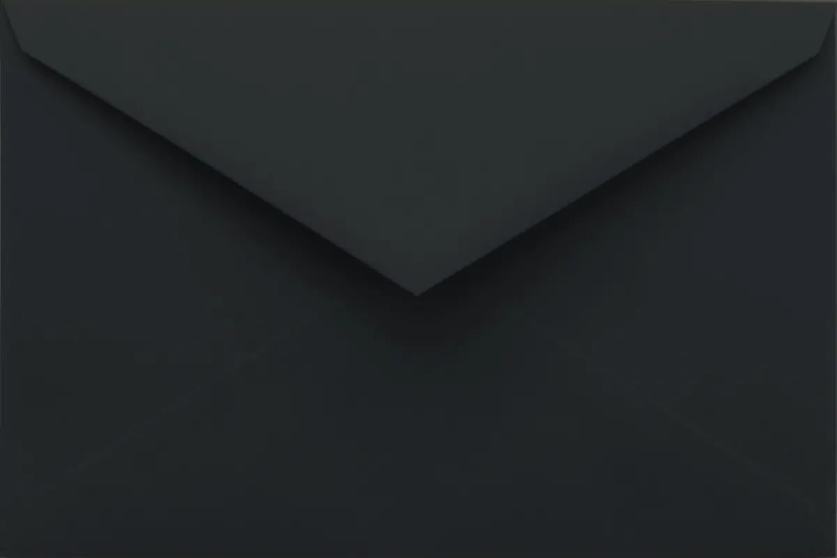 Netuno 100 Black Coloured envelopes 135 x 205 mm 5.3 x 8 in 120gsm Malmero Noir Pointed Flap eco-Friendly Colourful envelopes for Greeting Cards Christmas Cards Wedding Invitations Birthdays
