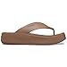 Crocs Getaway Platform Flip Flops, Wedge Sandals for Women, Latte, Numeric_8