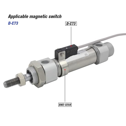 Mini vérin pneumatique double effet CDM2B alésage 40 mm course 25 - 6