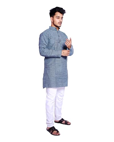 Image of Men's Khadie Cotton Relaxed Straight Kurta