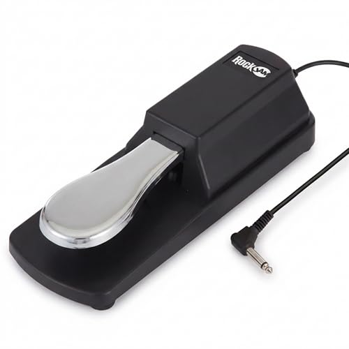 Rockjam Maintenir la Pédale Professionnelle pour les Pianos Numériques et Claviers Électroniques avec Commutateur de Polarité