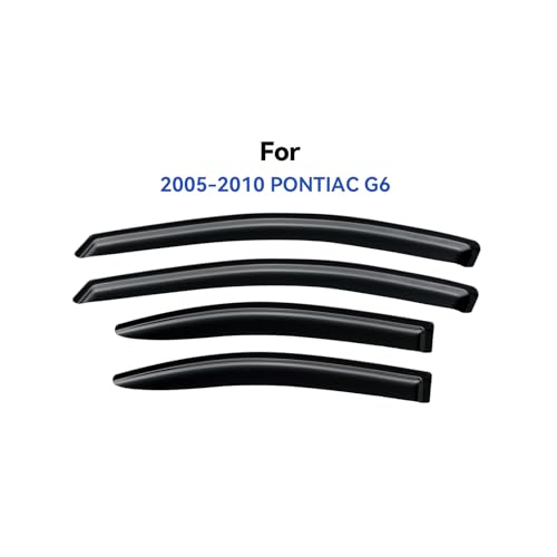 Image of Window Visors Rain Guards Shield for 2005-2010 Pontiac G6, Out-Channel Window Vent Wind Deflectors Visors Shades for 05-10 Pontiac G6