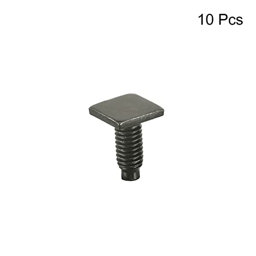 Image of uxcell Square Head Bolt, 10pcs M6x15mm Fully Thread Carbon Steel Grade 8.8 Square Machine Screws