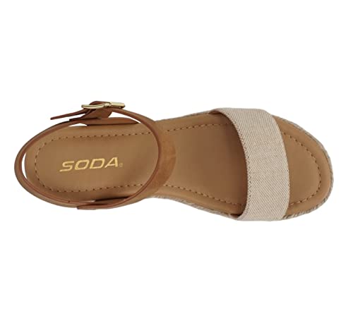 Image of Soda CLIP ~ Women Open Toe Ankle Strap Platform Espadrille Sandal