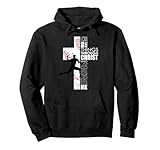 Christian Bible Verse Cross Men Boys Baseball Pitcher Pullover Hoodie