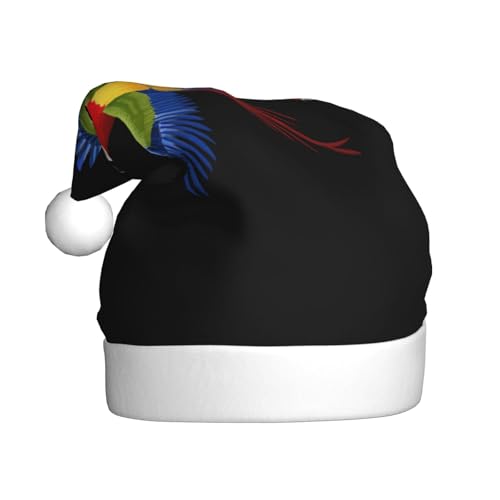 WHJWZY Sombrero de Navidad para adultos, accesorio festivo, Halloween, ceremonias anuales, fiestas de vacaciones, imagen de guacamayo