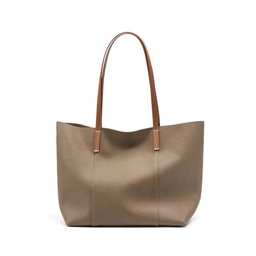 Sac fourre-tout grande capacité en cuir de vache de marque luxe femme