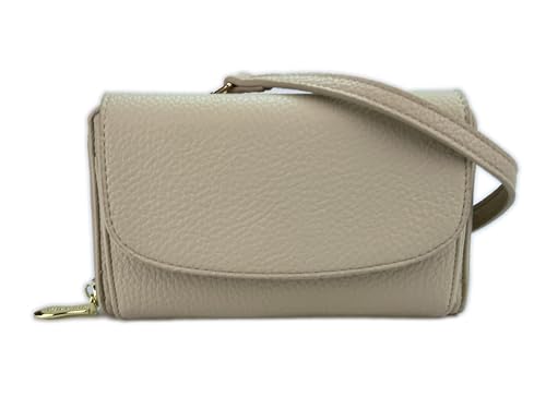 Women's Wallet Credit cards and mobile phones storing clutch zipper Shoulder strap(DL-White)