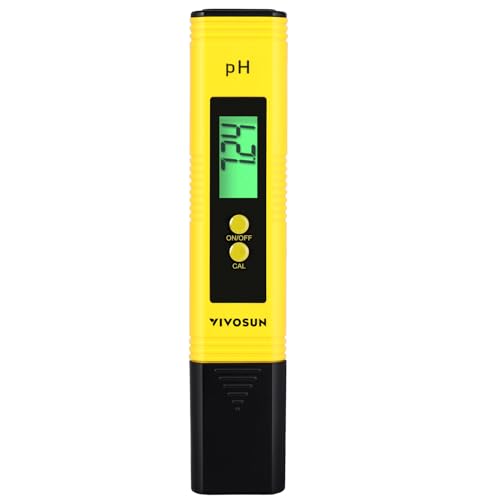 VIVOSUN Digitales pH-Meter, 0,01 pH hohe Genauigkeit, pH-Tester mit UL-zertifizierung für Hydroponik, Trinkwasser Zuhause, Schwimmbad und Aquarium