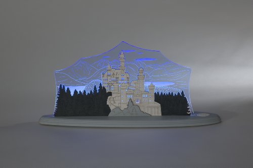 Preisvergleich Produktbild LED Motivleuchte / Motivlampe"Schloss Neuschwanstein" grau, blau, weiß"weigla"