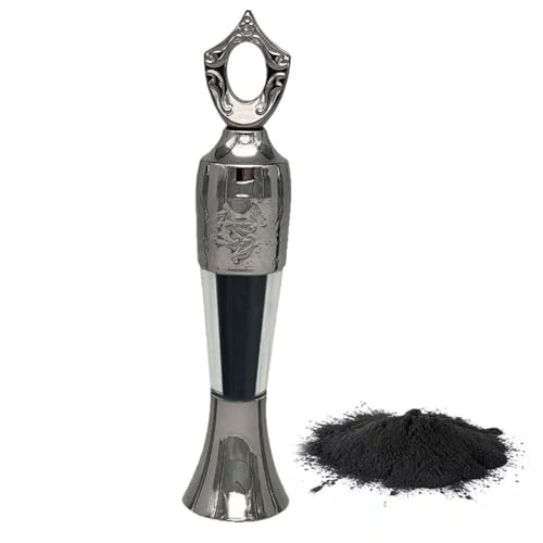 Cekomady 𝒌𝒐𝒉𝒍 Powder Eyeliner,100% Natural Egyptian 𝒌𝒐𝒉𝒍 Eyeliner–iInspired by Ancient Egyptian Beauty, Handmade Waterproof Long-Lasting Natural Traditional -Silver black(7-14 days delivery)