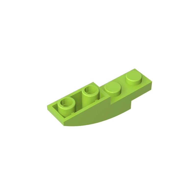 XYEIUGO 13547 Arched Brick Slope Curved 4x1 Inverted, Lime, 50 PCS โ image 1