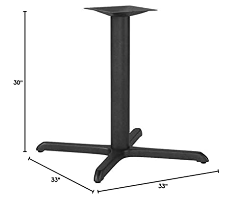 Flash Furniture 33'' X 33'' Restaurant Table X-Base With 4'' Dia. Table Height Column #TOP4