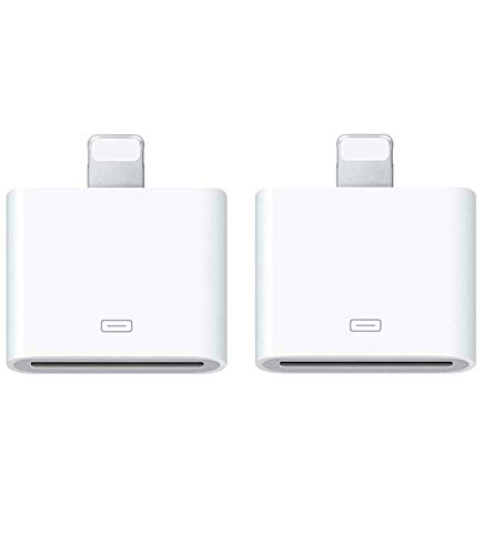 Hypercon 2 Pack 30-Pin to 8-Pin Charging Sync Adapter Converter For 5 5C 5S SE 6 6S 6 Plus 6S Plus 7 7 Plus 8 Plus X XR XS XS Max (No Audio Support
