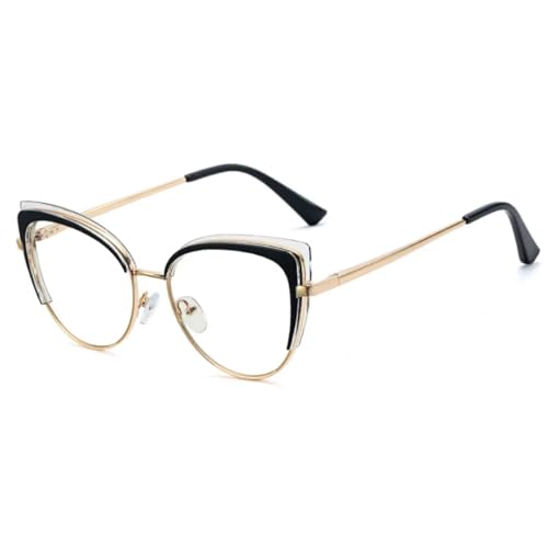 Lunettes œil de chat TR90 rétro monture transparente tendance femme homme avec charnière ressort