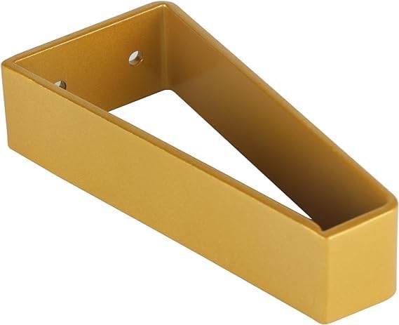 Image of Metal Bench Legs Set of 4 Triangle-Shape Heavy Duty Trapezoid Furniture Legs 4pcs, Solid Steel Furniture Hairpin Leg for Side Table, TV Stand and Cabinet (Gold, 18 inch)