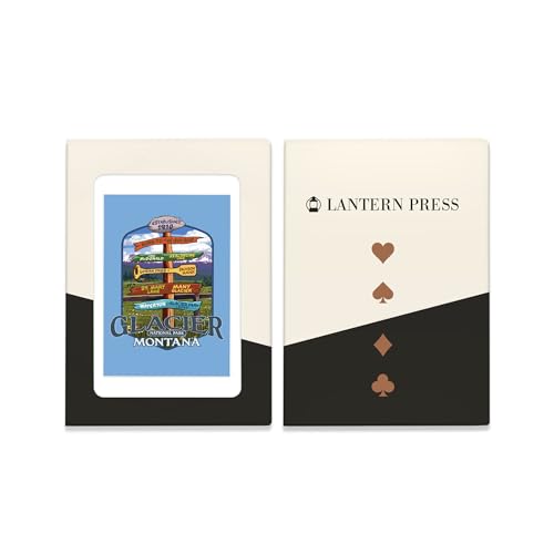 Naipes poker Glacier National Park Montana Lantern Press miniatura 4