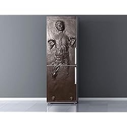 Oedim Vinilo Frigorífico Han Solo en Carbonita 185x60cm | Adhesivo Resistente | Pegatinas de Nevera Económicas y Elegantes | Vinilo Nevera