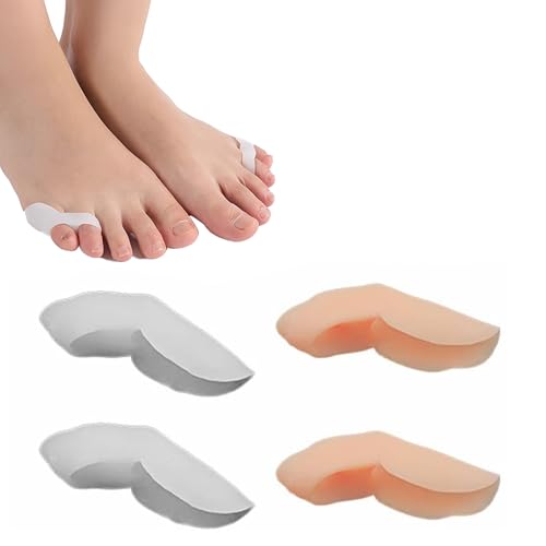 Bunionette Correcteur, 4Pcs Attelles D'orteil en Gel, Correcteur Petit Orteil Silicone Gel pour Hommes et femmes, Prothese Attelle Bunionette pour Marteau Orteil, pour homme femme