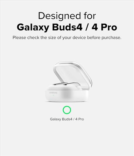 Image of Ringke Onyx Magnetic for Samsung Galaxy Buds 4 Pro / 4 Case with Carabiner [Compatible with MagSafe] Non-Slip Anti-Fingerprint Texture, Shockproof Protective Cover - Sage Green